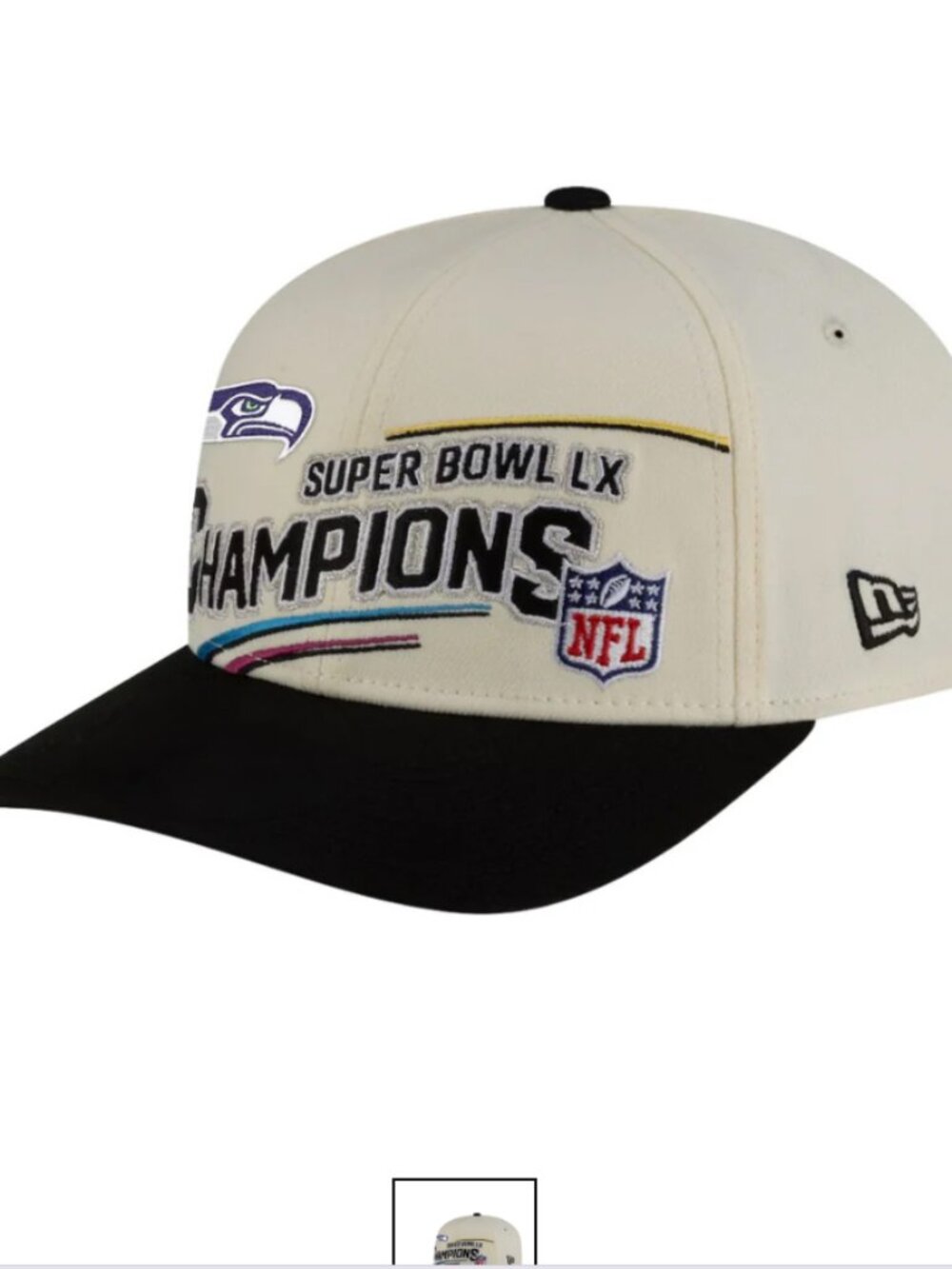 Seattle Seahawks Super Bowl LX Champions Baseball Hat Embroidered Seahawks